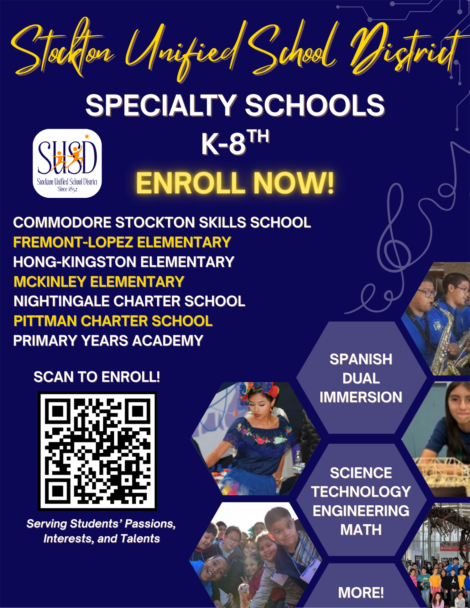  Specialty Schools K-8th Enrollment Flyer